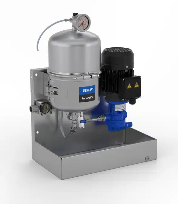 SKF RecondOil Box ROBX2100 olajregeneráló elektromos motorral, olajtálcás kivitelben